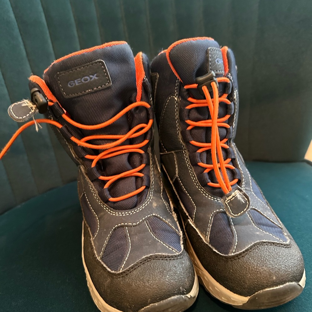 Geox Kids' Navy and Orange Winter Boots